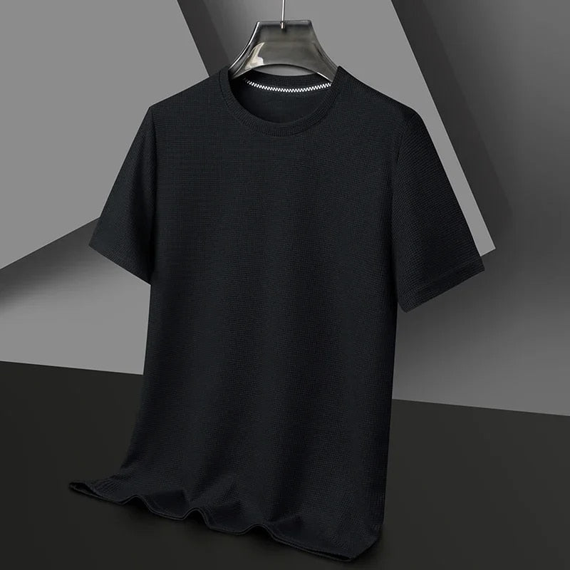 Men's Summer Round Neck Short Sleeved Short Sleeved T-shirt Black