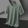 Men's Summer Round Neck Short Sleeved Short Sleeved T-shirt Green