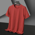 Men's Summer Round Neck Short Sleeved Short Sleeved T-shirt Red