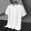 Men's Summer Round Neck Short Sleeved Short Sleeved T-shirt White