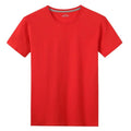 Men's Short Sleeve Solid color O-Neck T-shirts Red