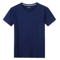 Men's Short Sleeve Solid color O-Neck T-shirts Navy